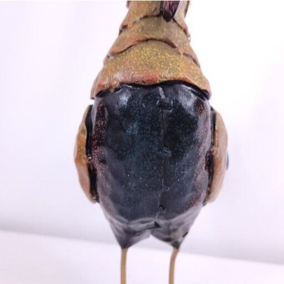 Hand Crafted Folk Art Rustic Tin Farmhouse Country Rooster Primitive Figurine 9" - Picture 8 of 11